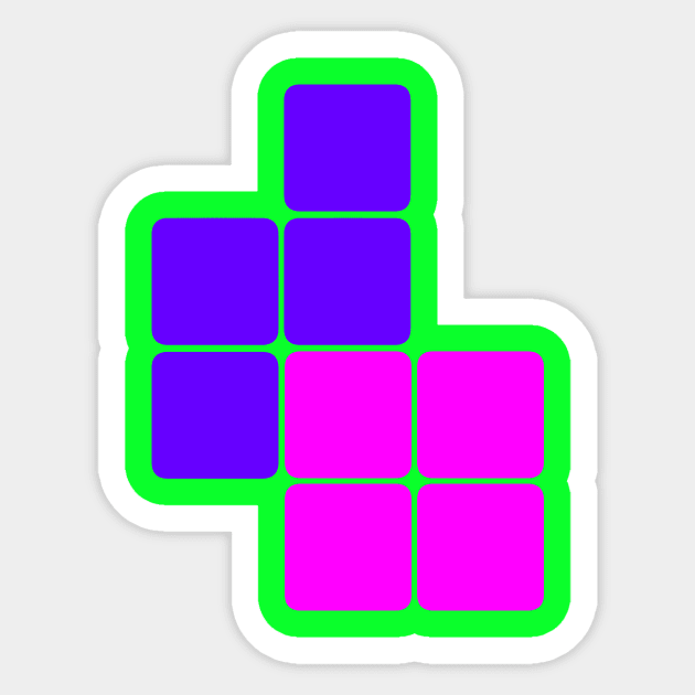 Tetris Pink Purple Sticker by BITLY